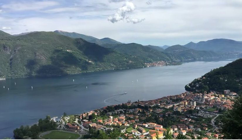 Blick von S. Agata auf Cannobio und den Lago Maggiore